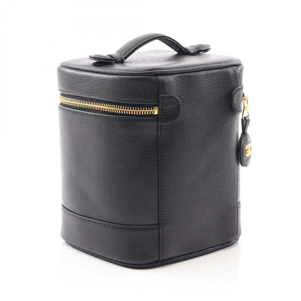 CHANEL Black Leather Logo Vanity Bag - Picture 2 of 10